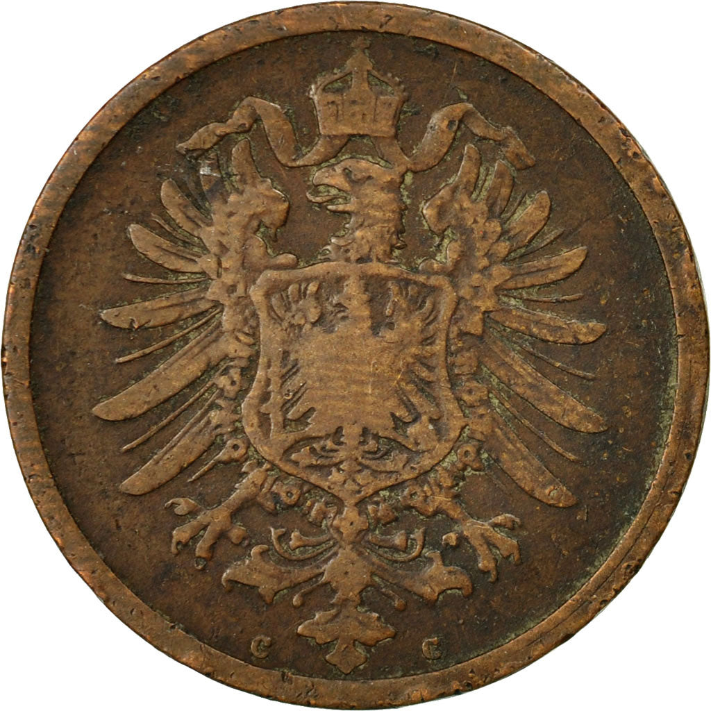 Coin, GERMANY - EMPIRE, Wilhelm I, 2 Pfennig, 1874, Frankfurt, VF(20-25)
