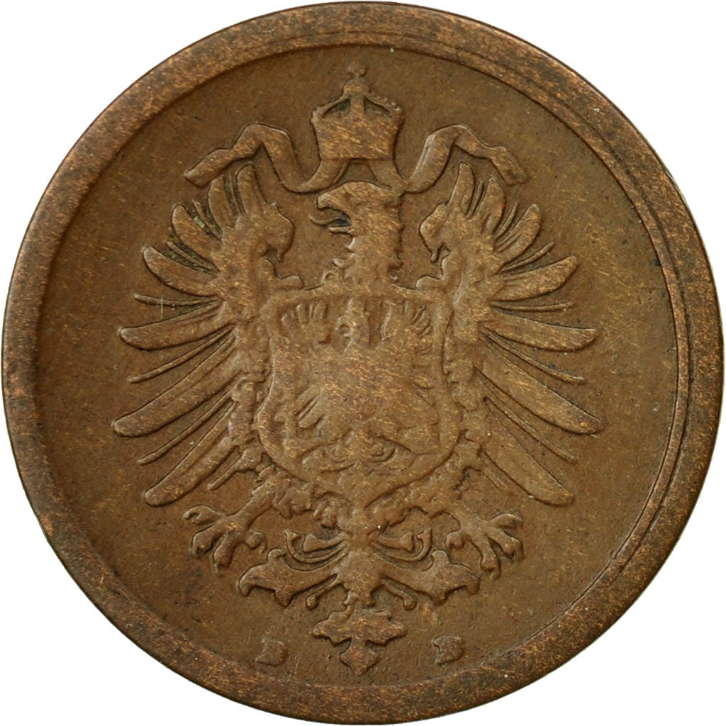 Coin, GERMANY - EMPIRE, Wilhelm I, Pfennig, 1889, Munich, VF(20-25), Copper