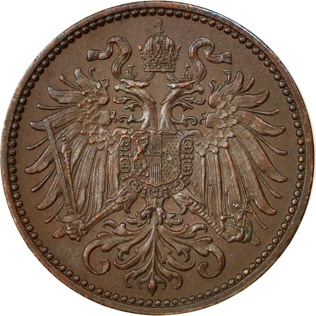 Coin, Austria, Franz Joseph I, 2 Heller, 1895, EF(40-45), Bronze, KM:2801