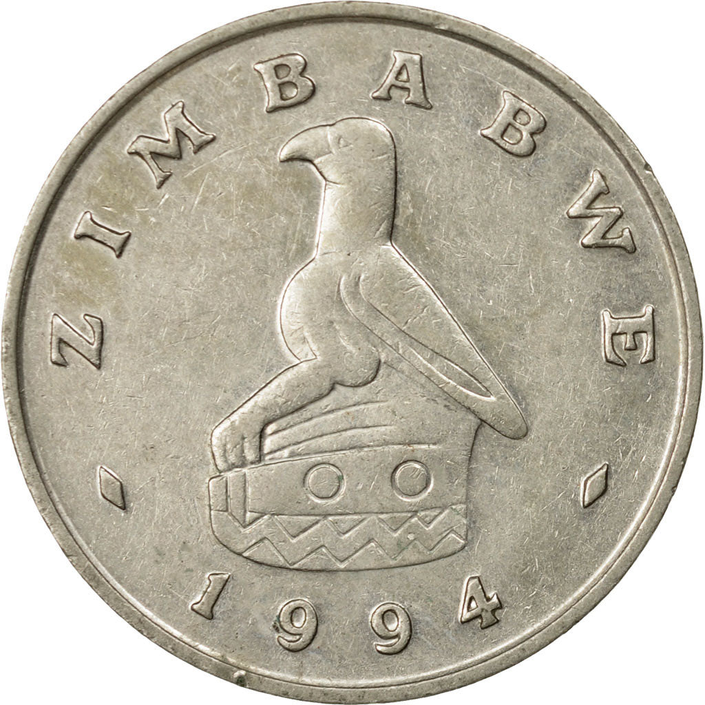 Coin, Zimbabwe, 20 Cents, 1994, EF(40-45), Copper-nickel, KM:4