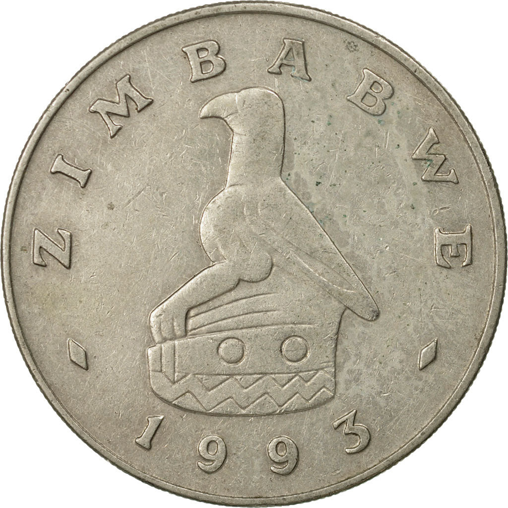 Moneta, Zimbabwe, Dollar, 1993, BB, Rame-nichel, KM:6