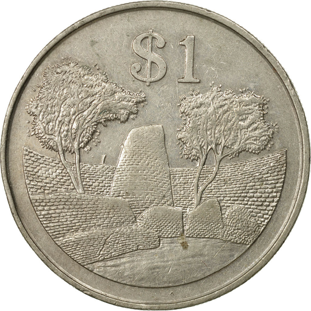 Coin, Zimbabwe, Dollar, 1980, EF(40-45), Copper-nickel, KM:6