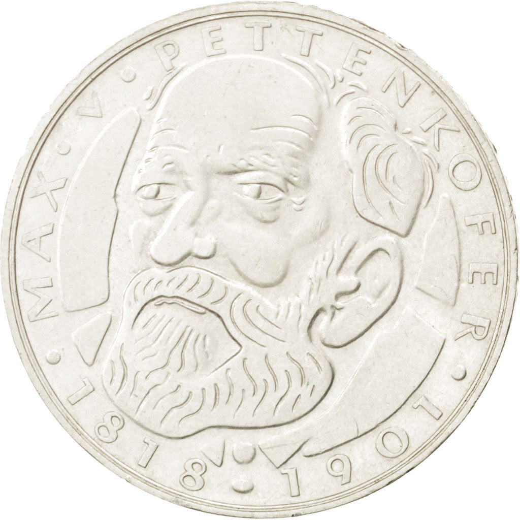 GERMANY - FEDERAL REPUBLIC, 5 Mark, 1968, Munich, KM #123.1, MS(63), Silver,...