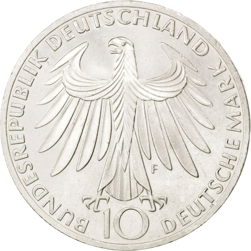 Moneta, GERMANIA - REPUBBLICA FEDERALE, 10 Mark, 1972, Stuttgart, FDC, Argento