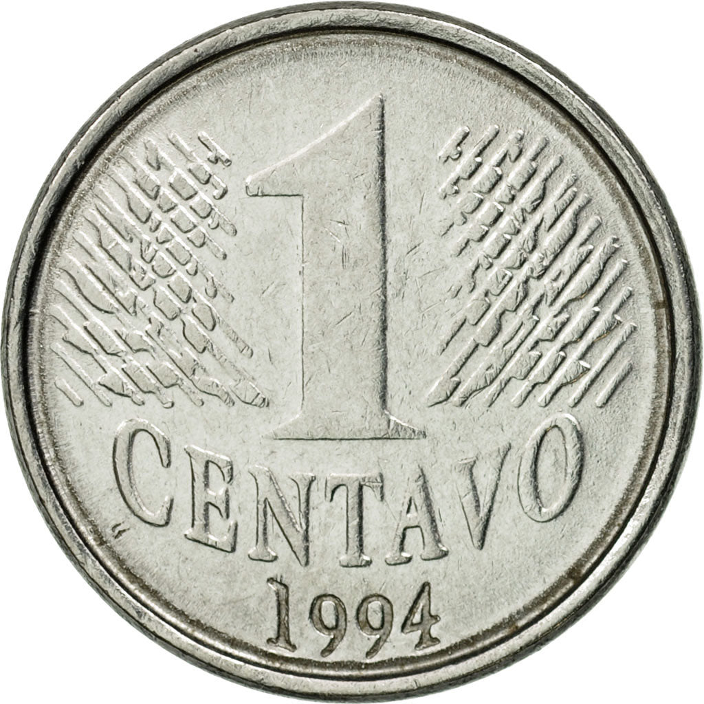 Coin, Brazil, Centavo, 1994, EF(40-45), Stainless Steel, KM:631