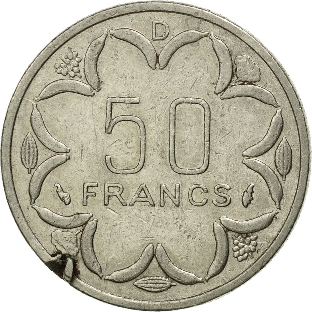 Coin, Central African States, 50 Francs, 1978, Paris, EF(40-45), Nickel, KM:11