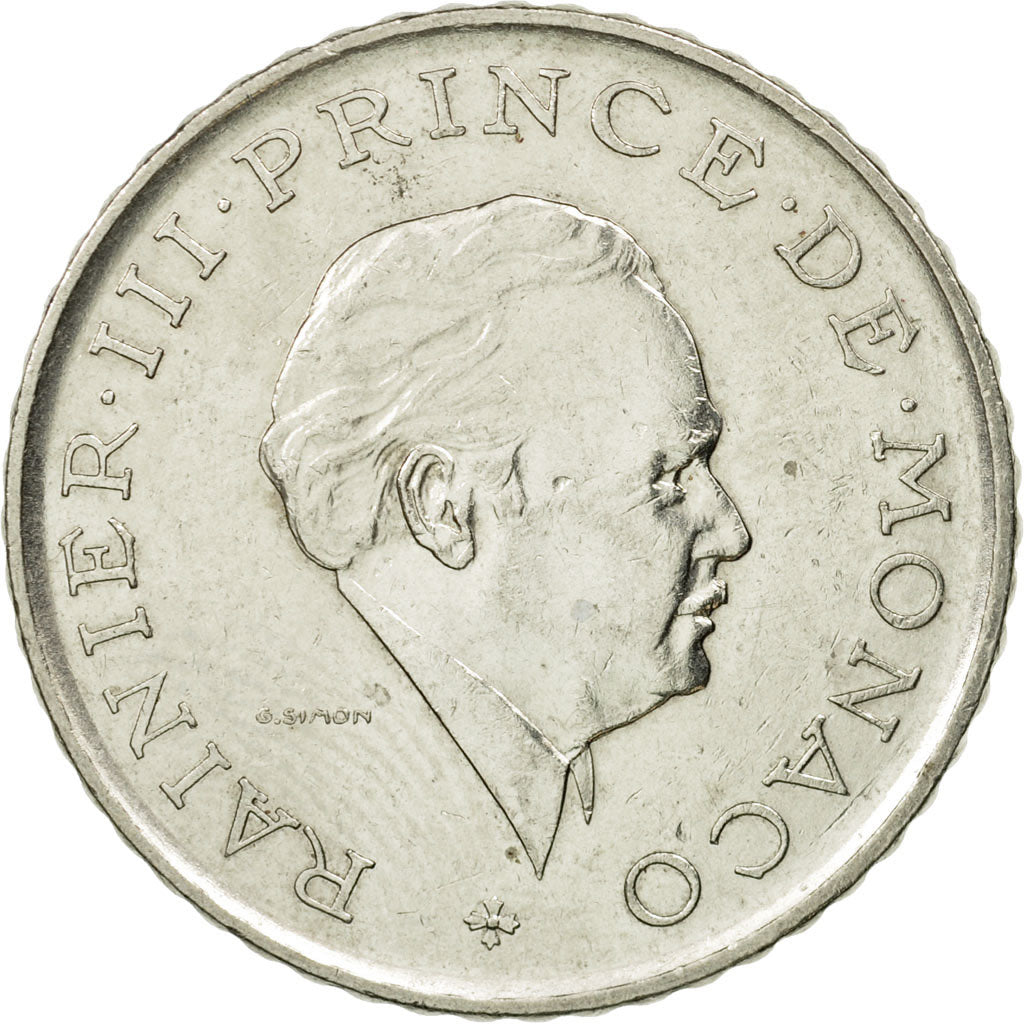 Coin, Monaco, Rainier III, 2 Francs, 1981, EF(40-45), Nickel, KM:157