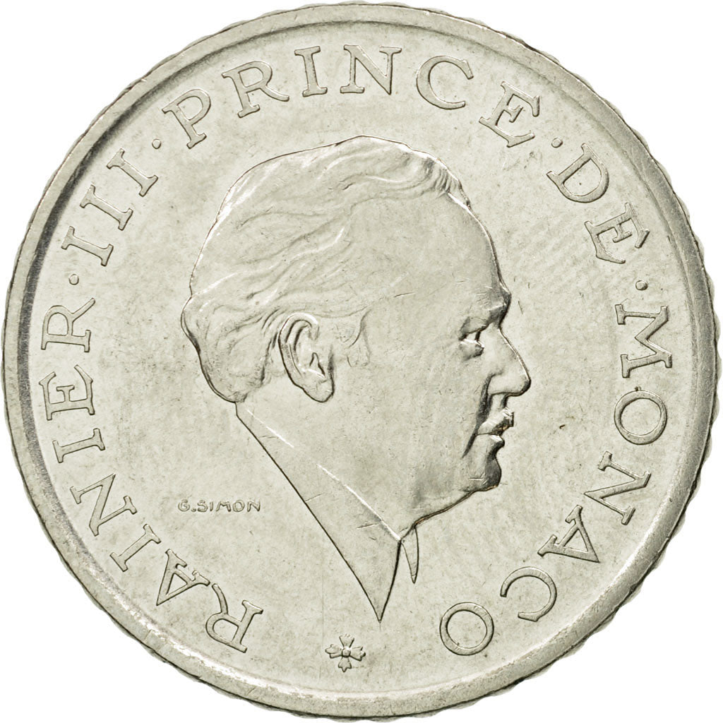 Coin, Monaco, Rainier III, 2 Francs, 1982, EF(40-45), Nickel, KM:157