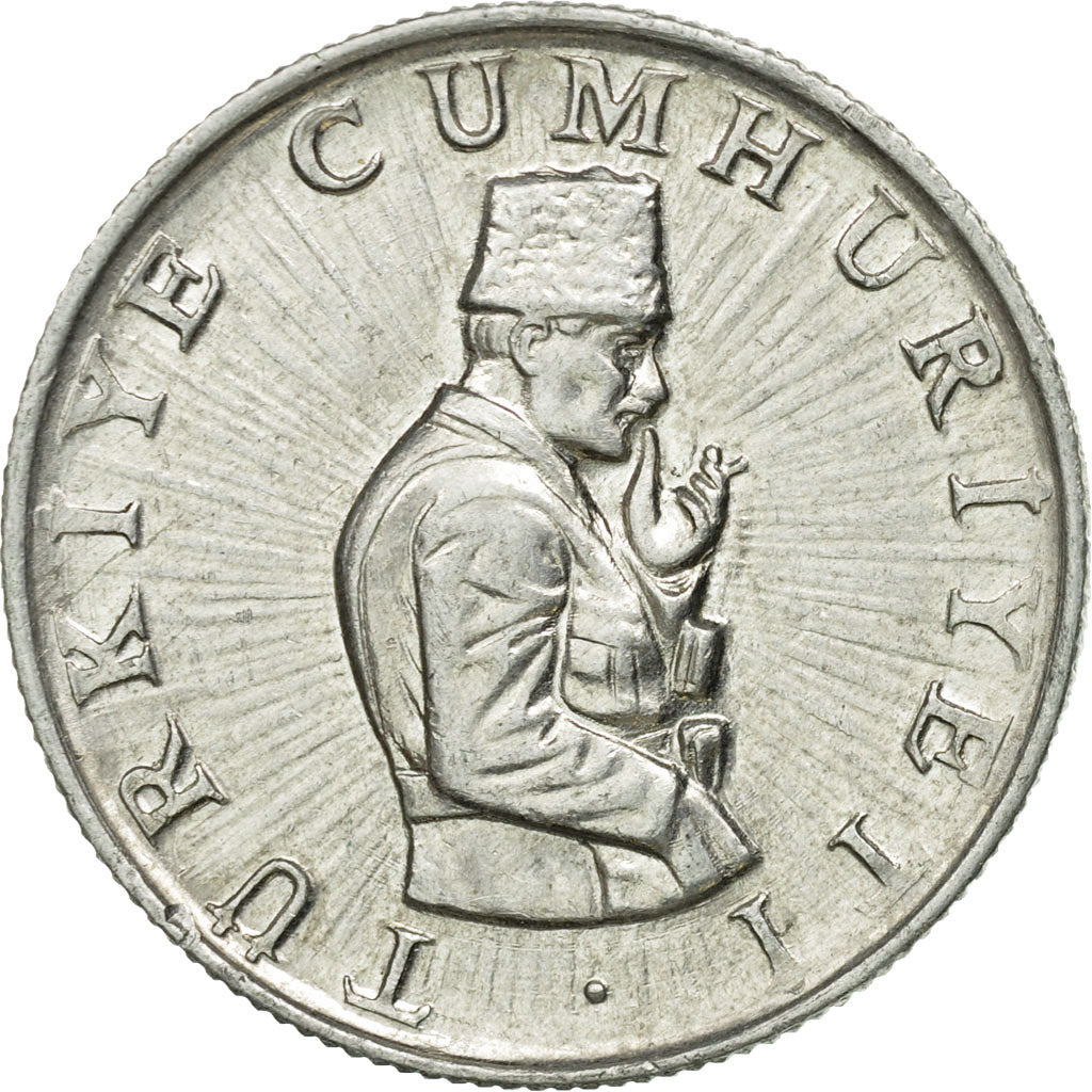 Coin, Turkey, 10 Lira, 1981, EF(40-45), Aluminum, KM:945