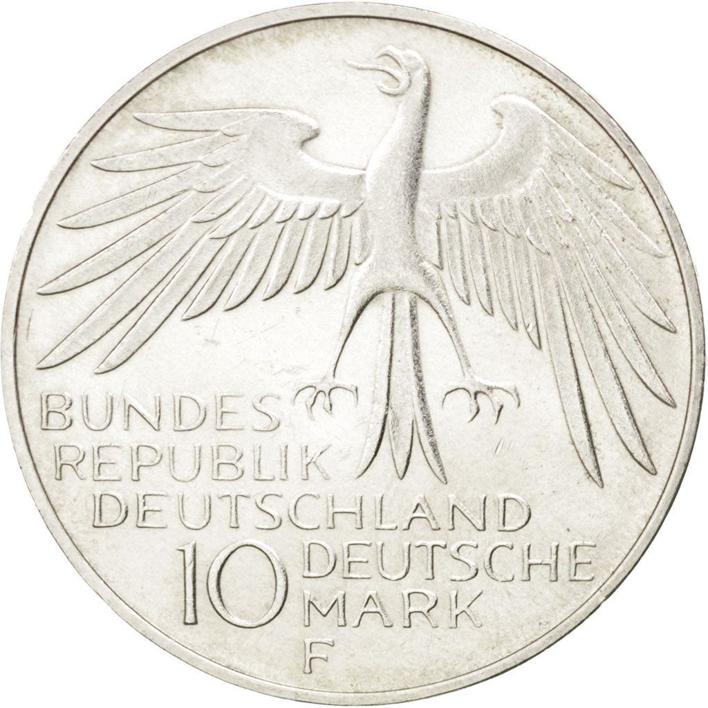 Moneta, GERMANIA - REPUBBLICA FEDERALE, 10 Mark, 1972, Stuttgart, FDC, Argento