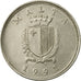 Coin, Malta, 25 Cents, 1991, Franklin Mint, AU(50-53), Copper-nickel, KM:97