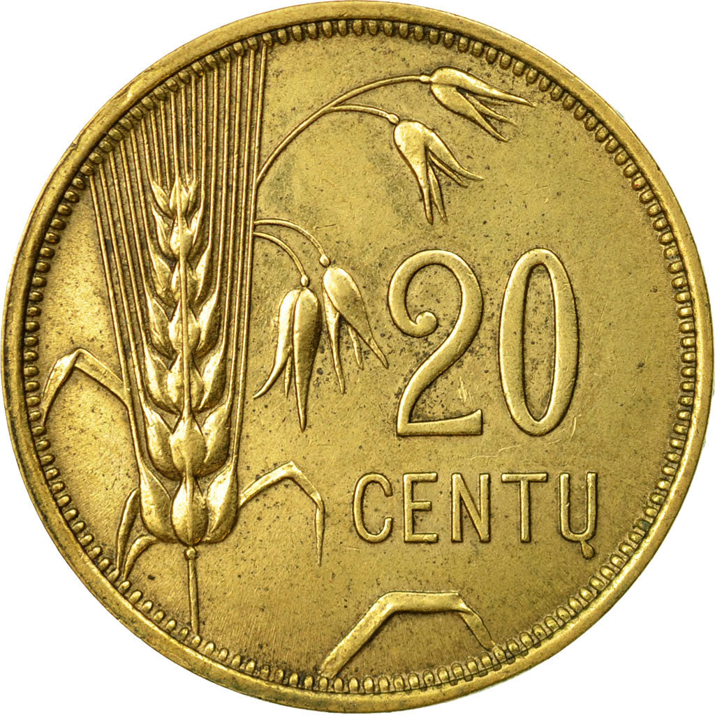 Coin, Lithuania, 20 Centu, 1925, King's Norton, EF(40-45), Aluminum-Bronze