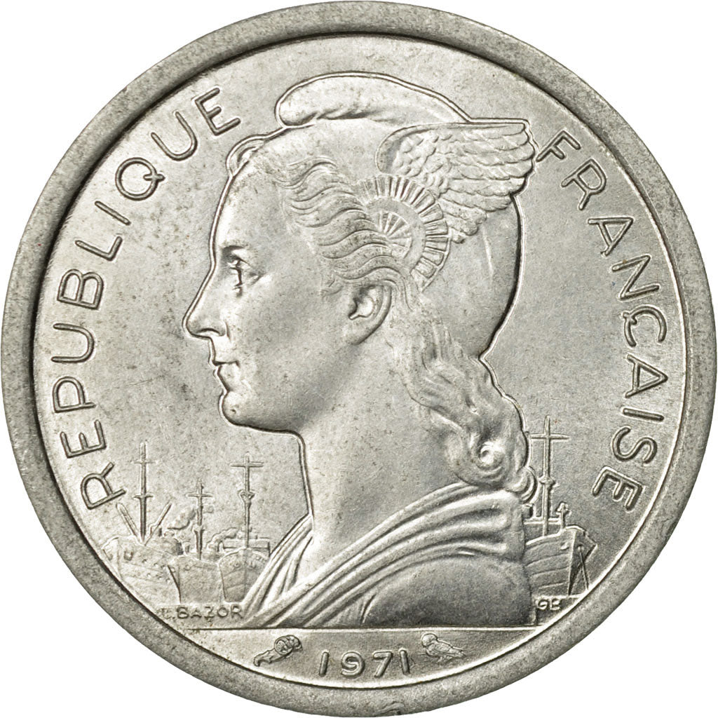 Coin, FRENCH AFARS & ISSAS, Franc, 1971, Paris, AU(55-58), Aluminum, KM:16