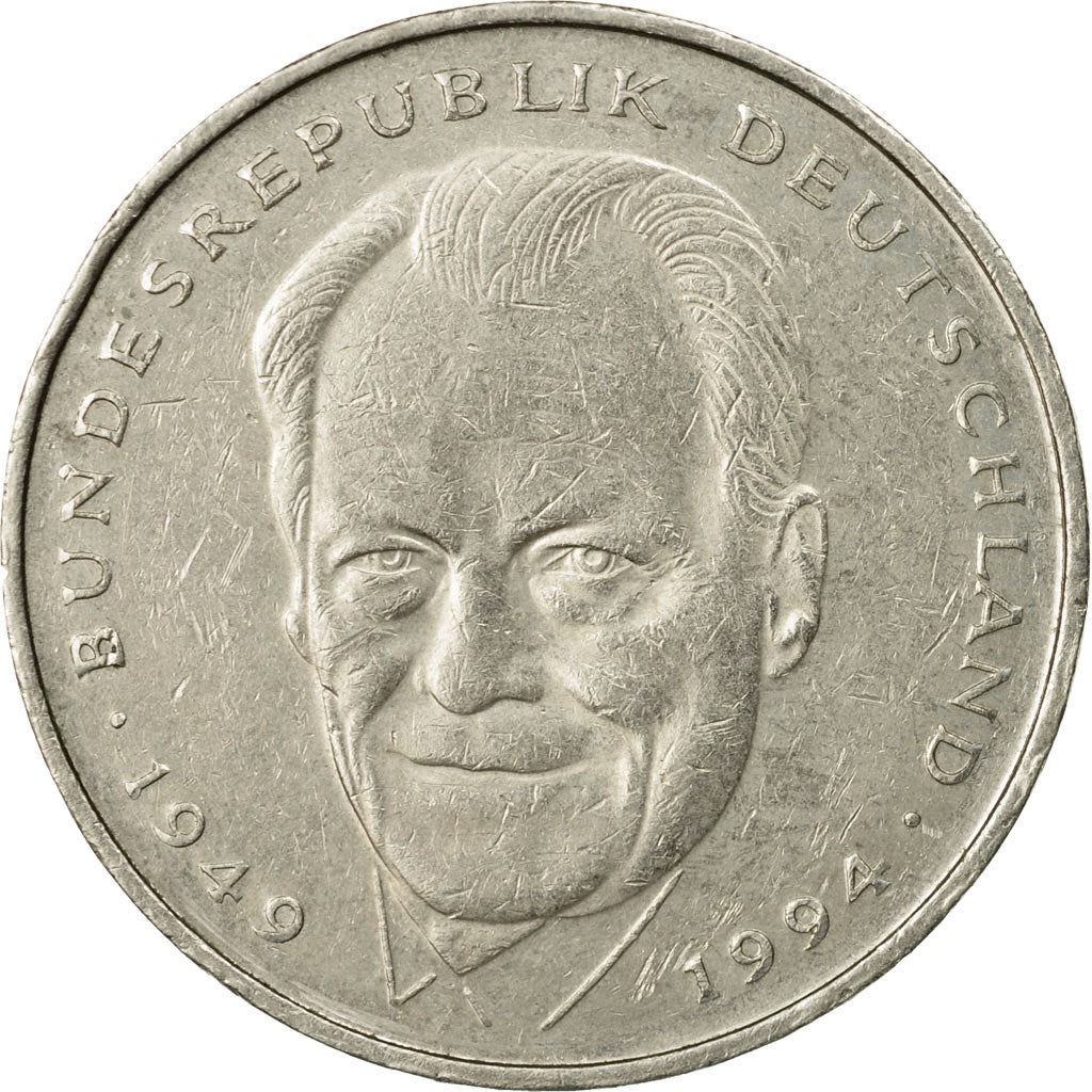 Coin, GERMANY - FEDERAL REPUBLIC, 2 Mark, 1994, Berlin, EF(40-45), Copper-Nickel