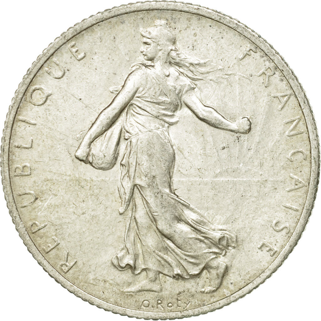 Coin, France, Semeuse, 2 Francs, 1917, Paris, EF(40-45), Silver, KM:845.1