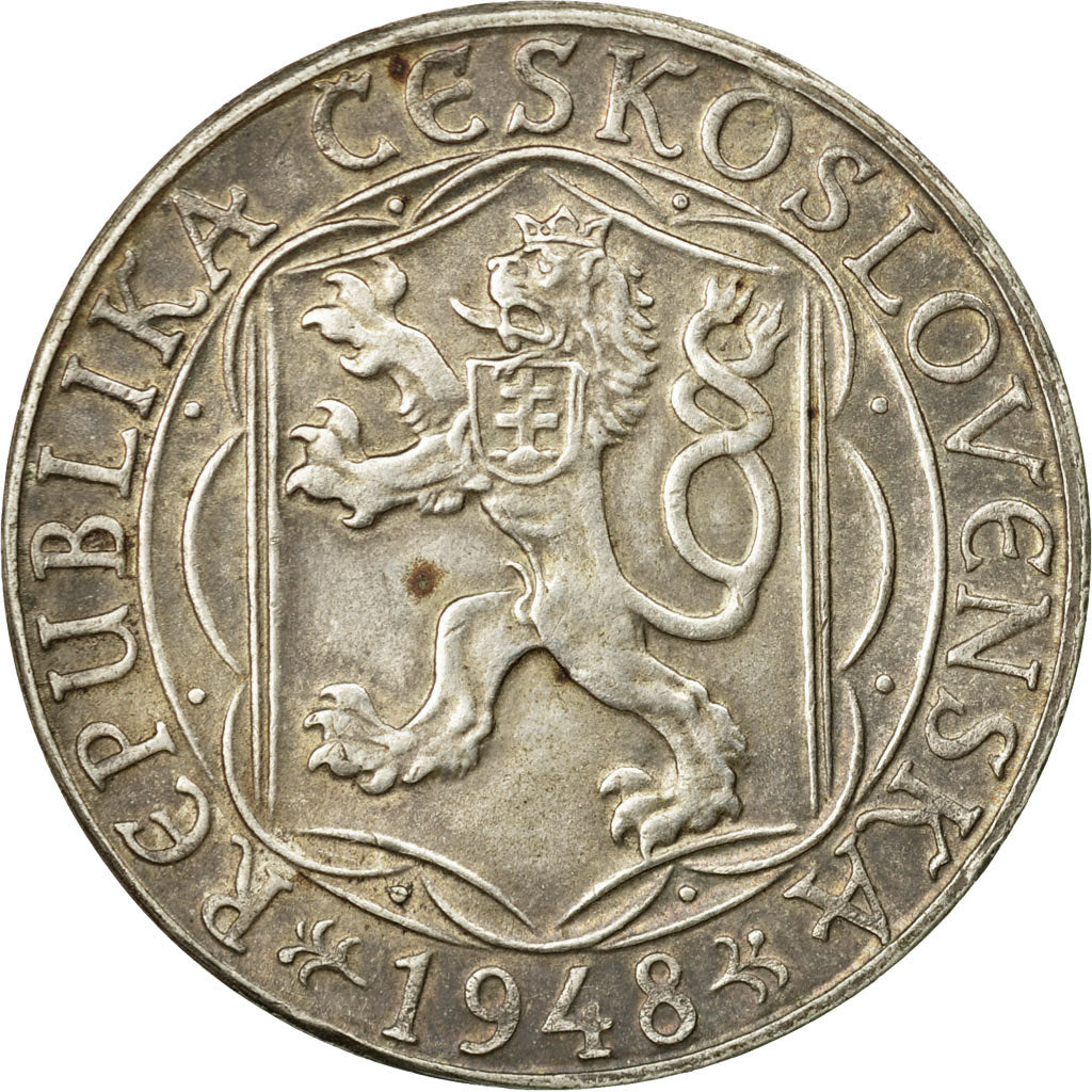 Coin, Czechoslovakia, 100 Korun, 1948, EF(40-45), Silver, KM:26