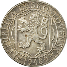 Coin, Czechoslovakia, 100 Korun, 1948, EF(40-45), Silver, KM:26