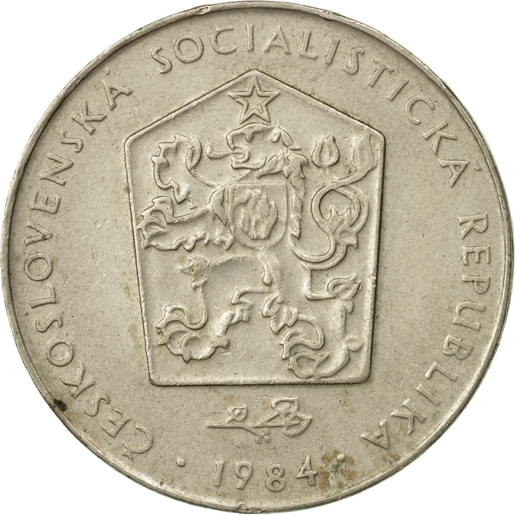 Coin, Czechoslovakia, 2 Koruny, 1984, EF(40-45), Copper-nickel, KM:75