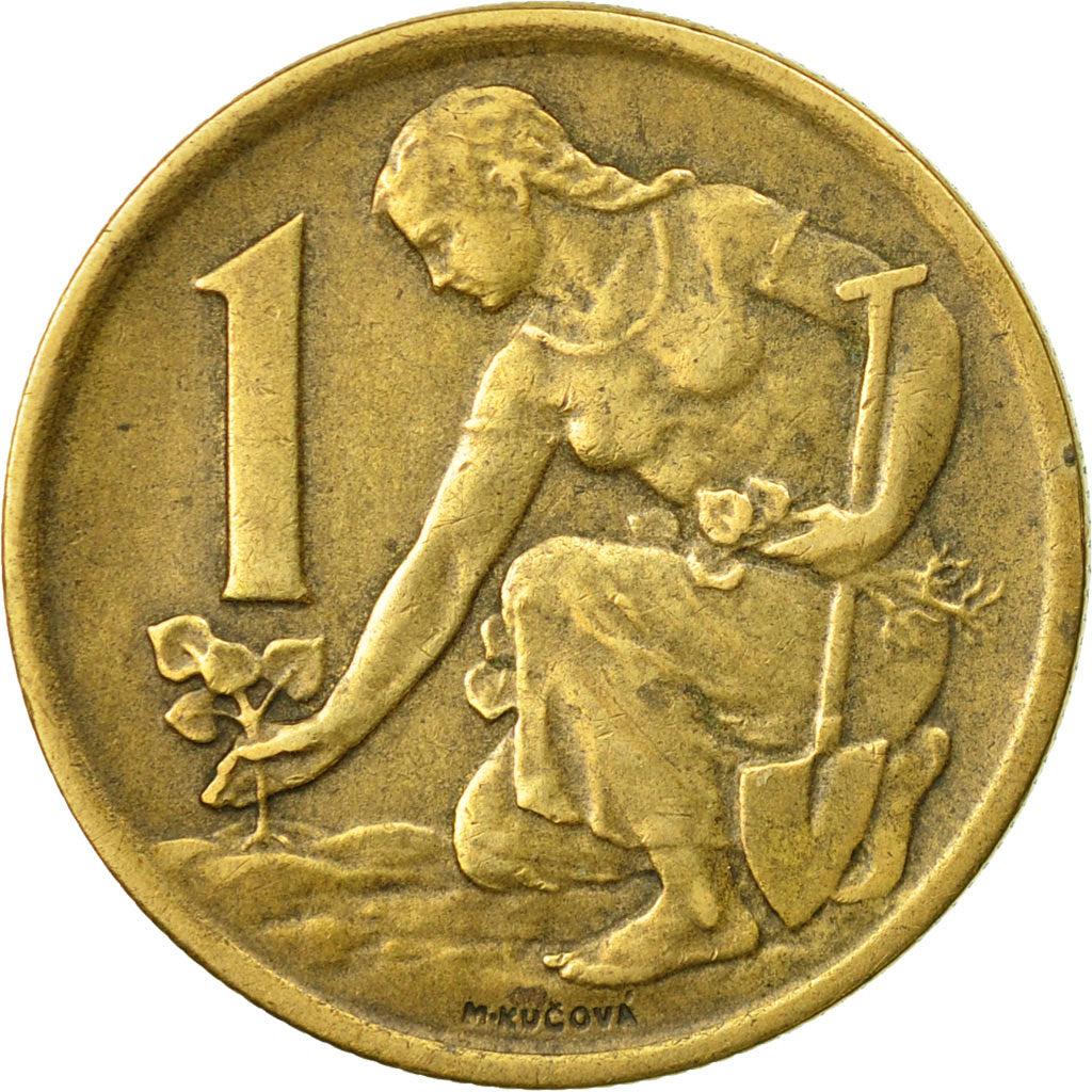 Coin, Czechoslovakia, Koruna, 1963, EF(40-45), Aluminum-Bronze, KM:50