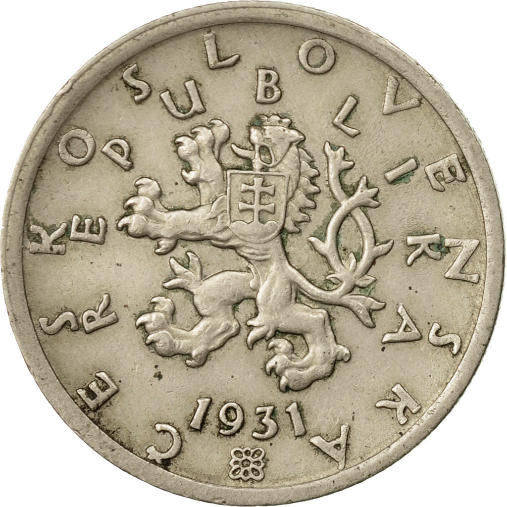 Coin, Czechoslovakia, 50 Haleru, 1931, EF(40-45), Copper-nickel, KM:2
