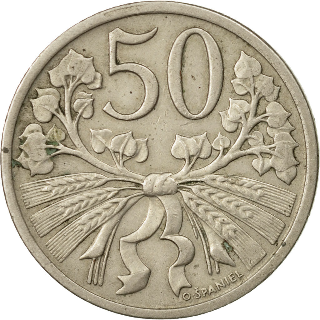 Coin, Czechoslovakia, 50 Haleru, 1931, EF(40-45), Copper-nickel, KM:2