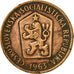 Moneda, Checoslovaquia, 50 Haleru, 1963, BC+, Bronce, KM:55.1
