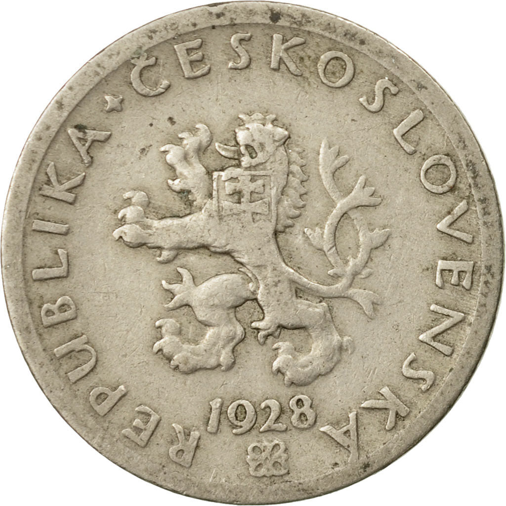 Monnaie, Tchécoslovaquie, 20 Haleru, 1928, TB+, Copper-nickel, KM:1
