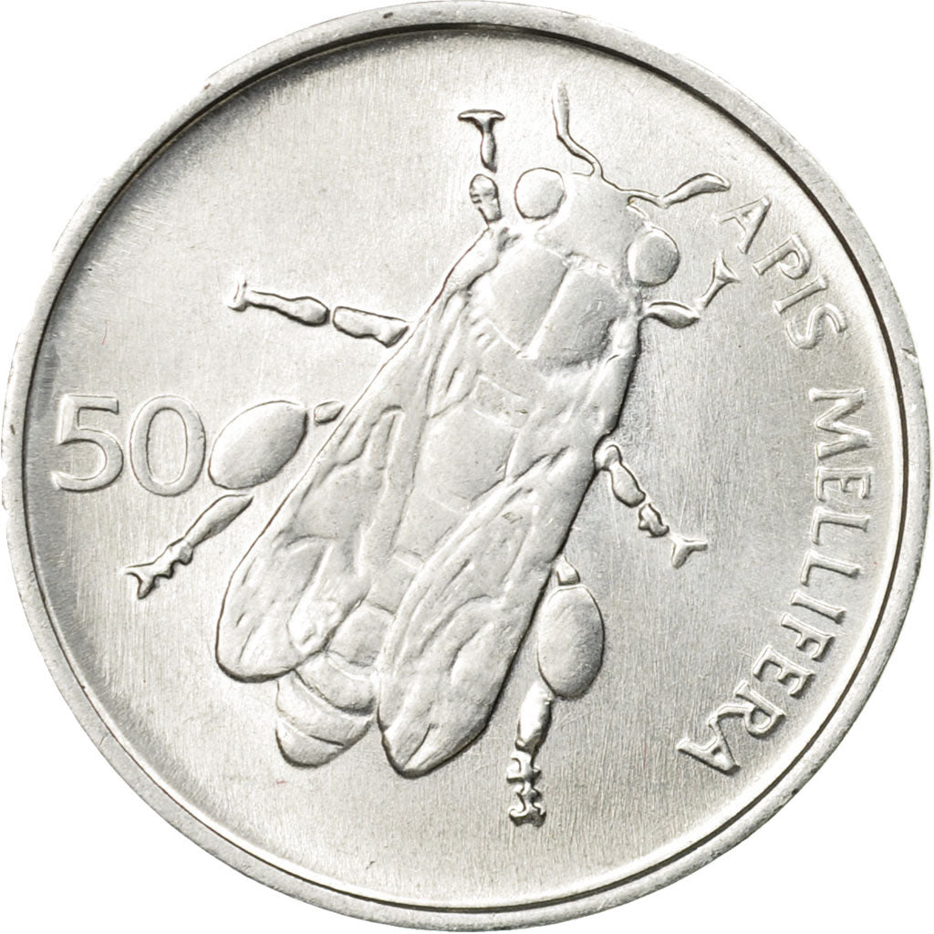 Coin, Slovenia, 50 Stotinov, 1993, EF(40-45), Aluminum, KM:3