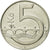 Moneda, República Checa, 5 Korun, 1993, MBC, Níquel chapado en acero, KM:8