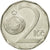Moneta, Czechy, 2 Koruny, 1993, EF(40-45), Nickel platerowany stalą, KM:9