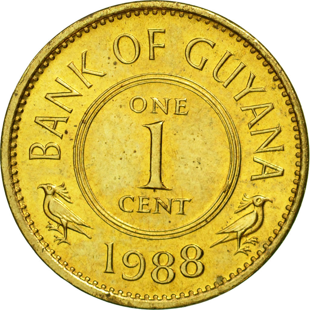 Coin, Guyana, Cent, 1988, EF(40-45), Nickel-brass, KM:31