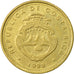 Moneda, Costa Rica, 10 Colones, 1999, MBC, Latón, KM:228a.1
