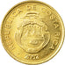 Coin, Costa Rica, 10 Colones, 2002, EF(40-45), Brass, KM:228.2