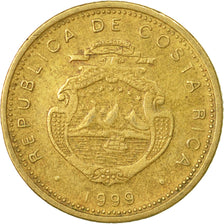 Coin, Costa Rica, 5 Colones, 1999, EF(40-45), Brass, KM:227a.1