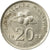 Coin, Malaysia, 20 Sen, 1992, EF(40-45), Copper-nickel, KM:52