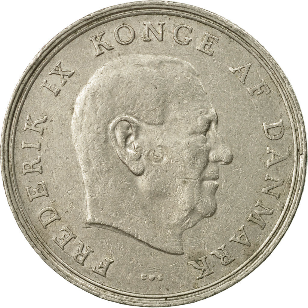 Coin, Denmark, Frederik IX, Krone, 1960, Copenhagen, EF(40-45), Copper-nickel