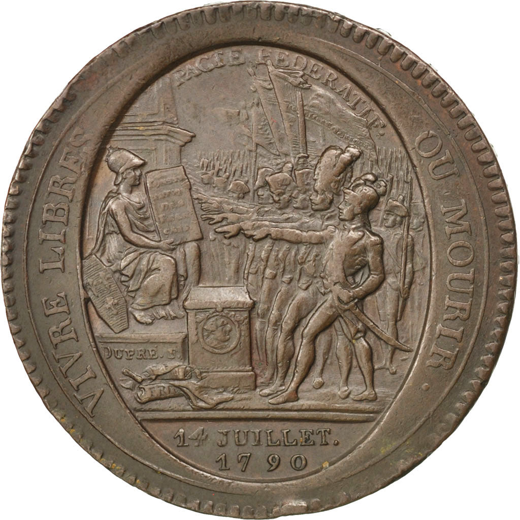 Constitution, Monnaie de Confiance 5 Sols De Monneron 1792, KM Tn34