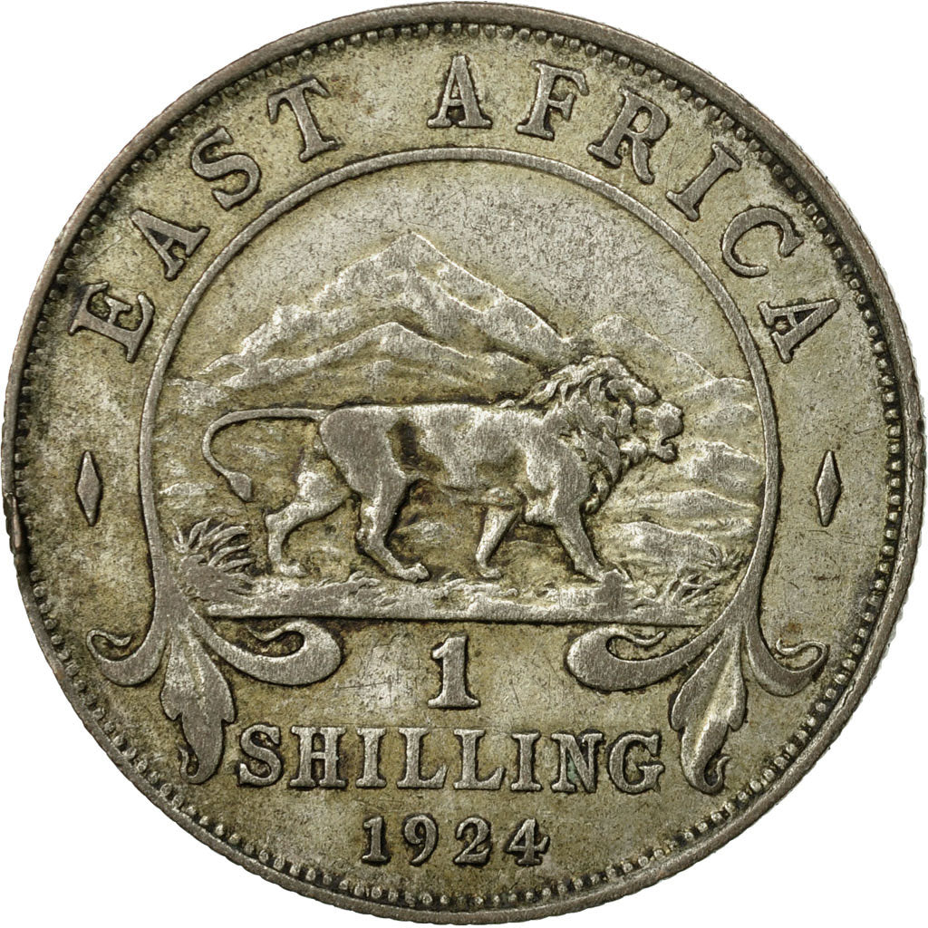 Coin, EAST AFRICA, George V, Shilling, 1924, VF(30-35), Silver, KM:21