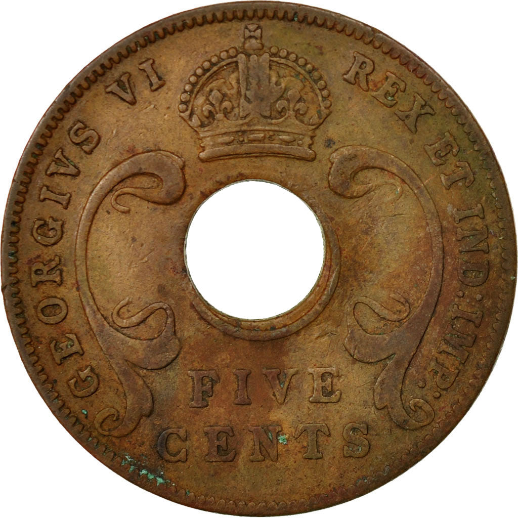 Münze, EAST AFRICA, George VI, 5 Cents, 1942, SS, Bronze, KM:25.2