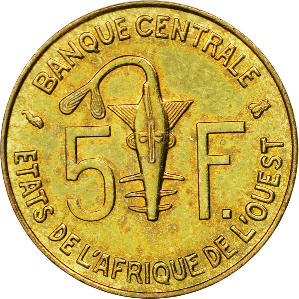 Münze, West African States, 5 Francs, 1996, Paris, SS, Aluminum-Nickel-Bronze