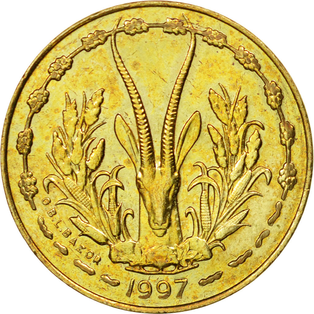 Coin, West African States, 5 Francs, 1997, Paris, EF(40-45)