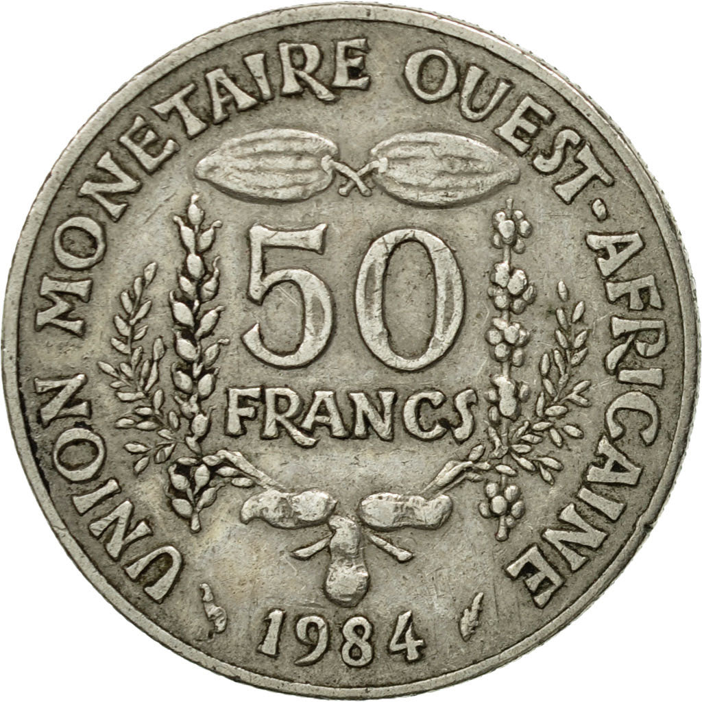 Moneta, Stati dell'Africa occidentale, 50 Francs, 1984, Paris, BB, Rame-nichel
