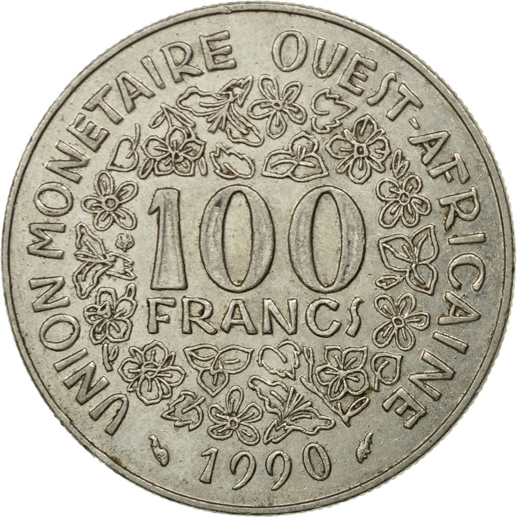 Münze, West African States, 100 Francs, 1990, Paris, SS, Nickel, KM:4