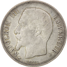 Moneda, Francia, Napoleon III, Napoléon III, Franc, 1858, Paris, MBC+, Plata