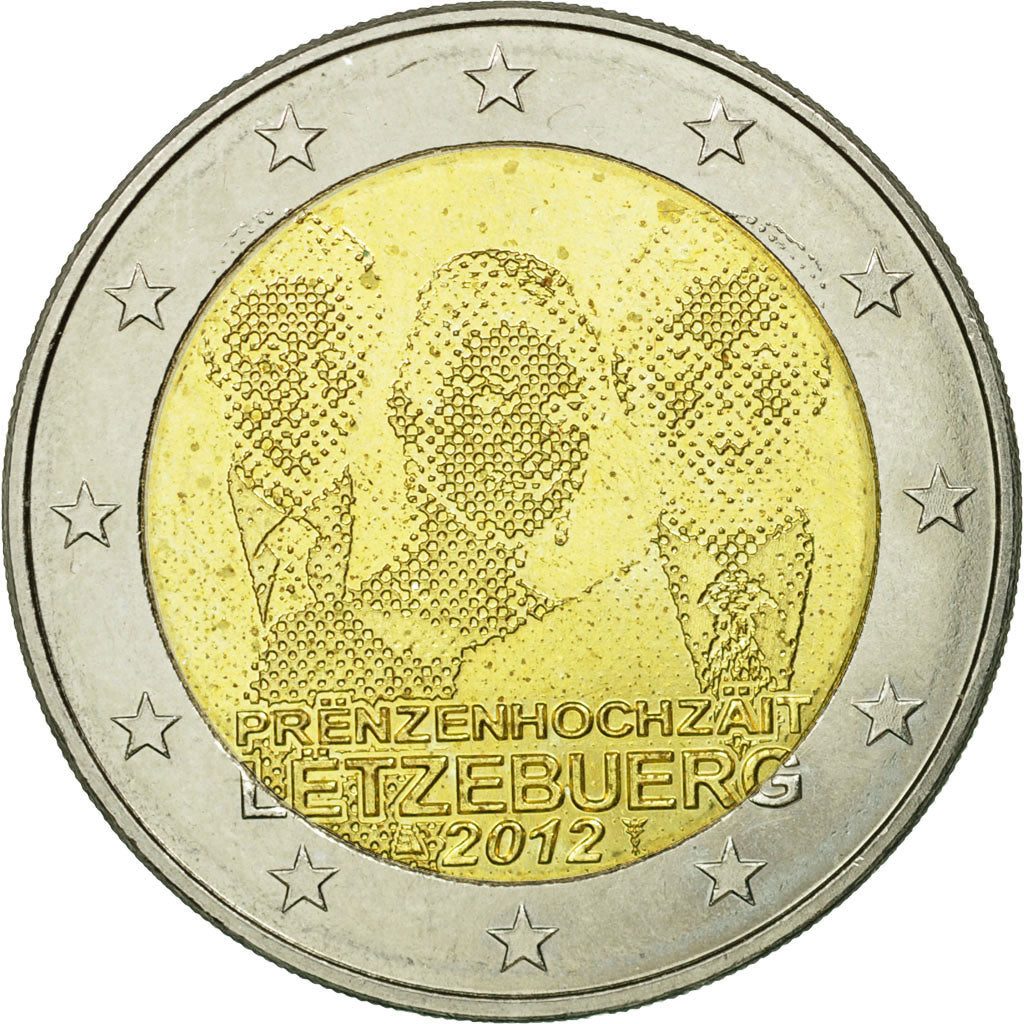 Luxembourg, 2 Euro, Mariage Princier, 2012, AU(55-58), Bi-Metallic, KM:120