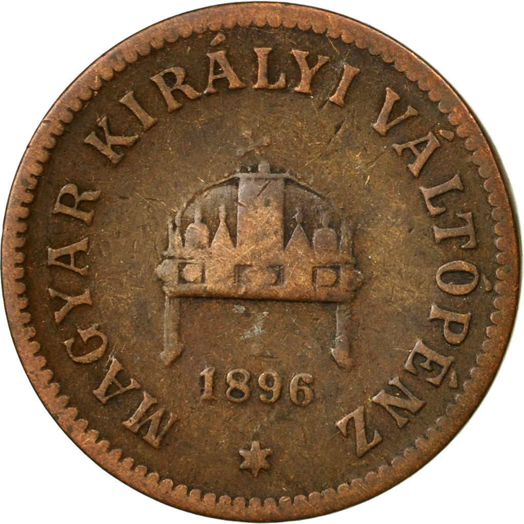 Munten, Hongarije, Franz Joseph I, 2 Filler, 1896, Kormoczbanya, FR, Bronze