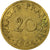 Moneda, SARRE, 20 Franken, 1954, Paris, MBC, Aluminio - bronce, KM:2