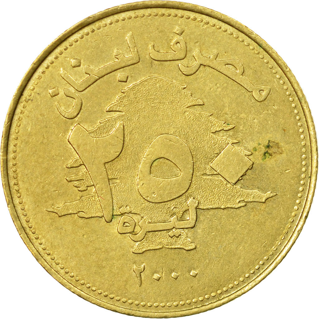 Coin, Lebanon, 250 Livres, 2000, EF(40-45), Aluminum-Bronze, KM:36