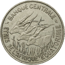 Coin, EQUATORIAL AFRICAN STATES, 100 Francs, 1967, Paris, AU(55-58), Nickel