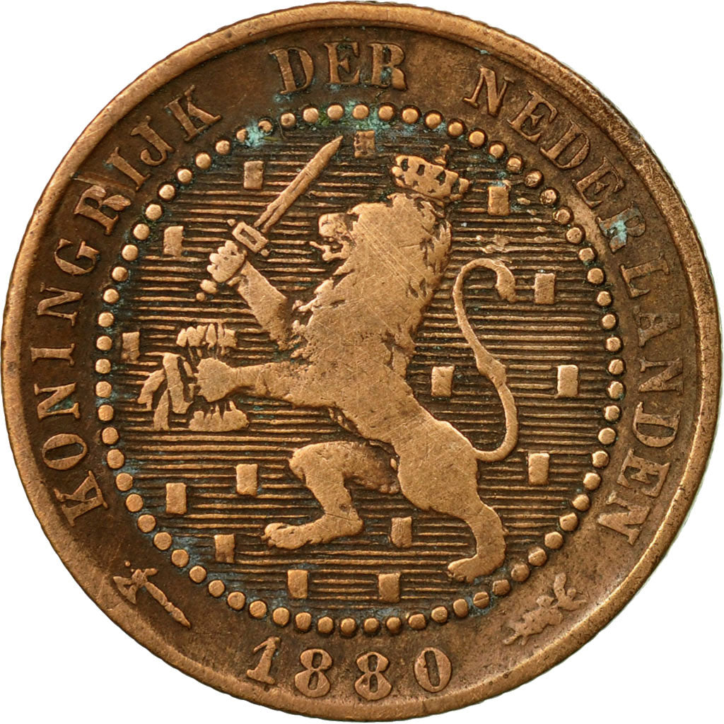 Coin, Netherlands, William III, Cent, 1880, VF(20-25), Bronze, KM:107.1